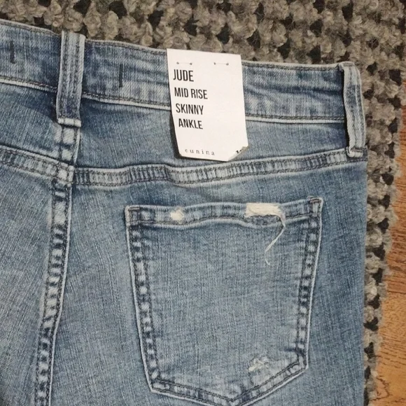 Eunina Distressed Skinny Jeans in Blue - Picture 12 of 13